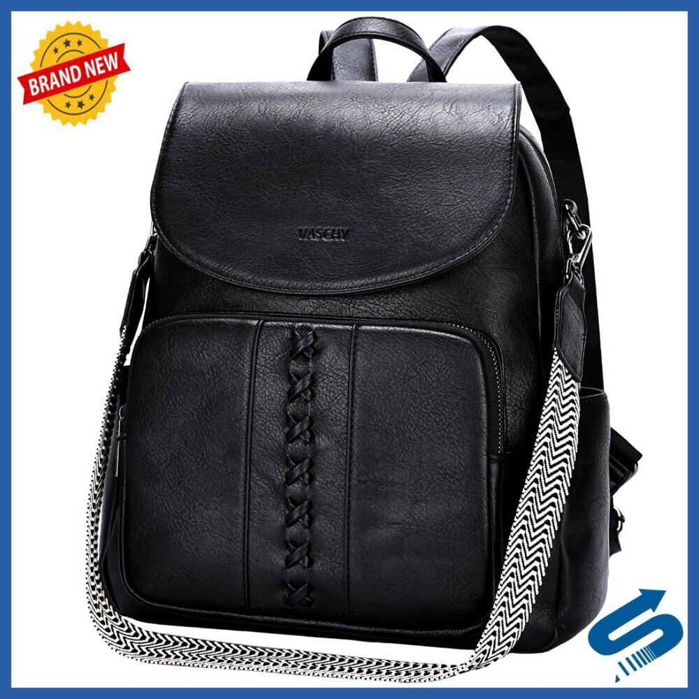 Vegan Leather Backpack Purse Convertible Handbag Boho Chic Retro Minimal